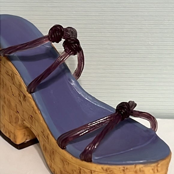 Just the Right Shoe "Cork Wedge" #25093 (1999) Miniature Shoe - Picture 6 of 9